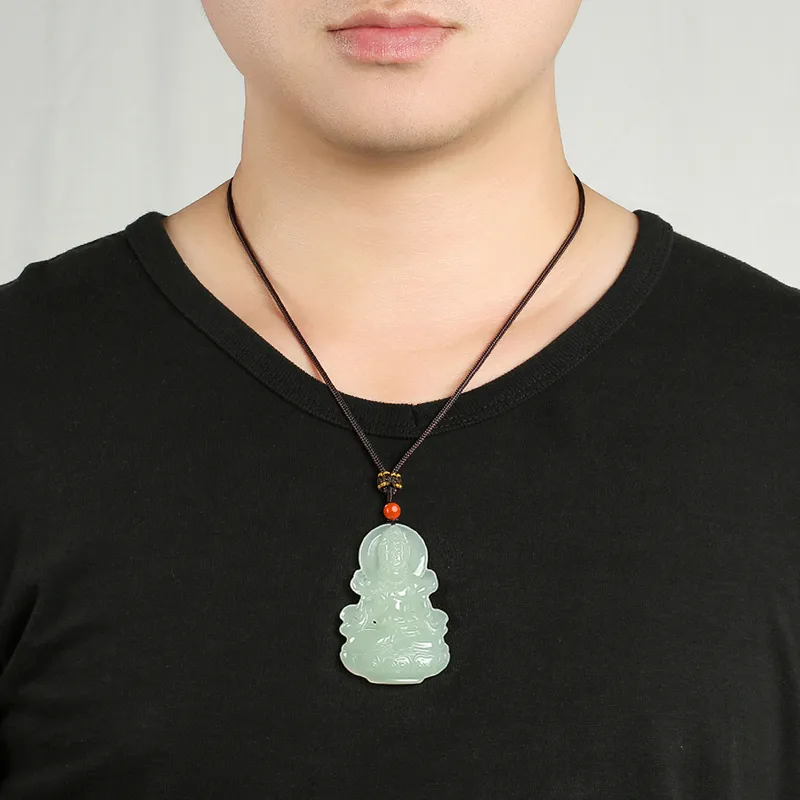 Phoenisess Necklaces White Jade/Pale Greenish White Jade Unisex-1