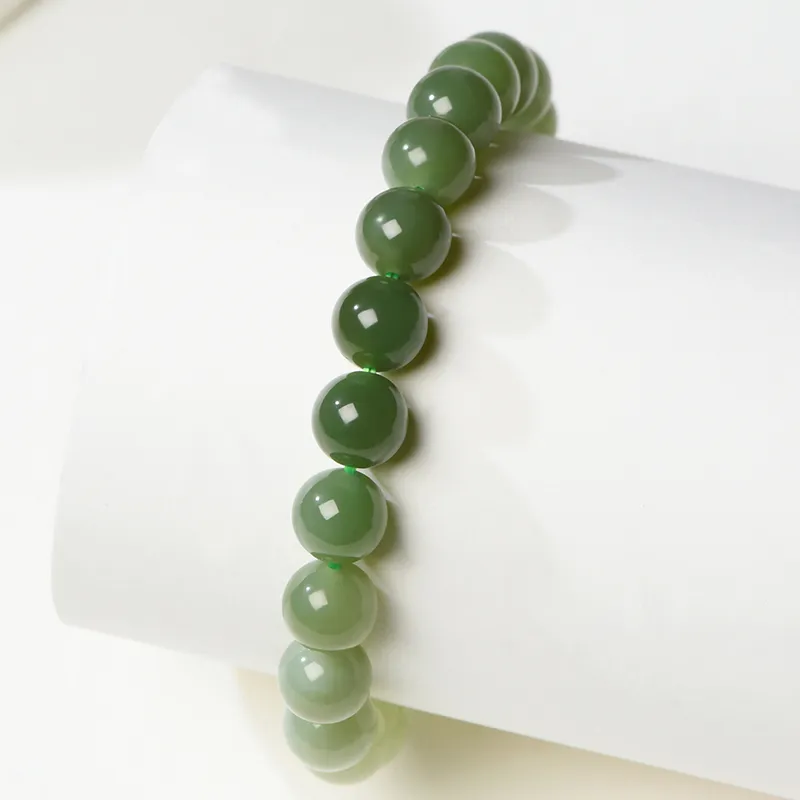 Phoenisess Bracelets Pale Greenish White Jade Women's-10