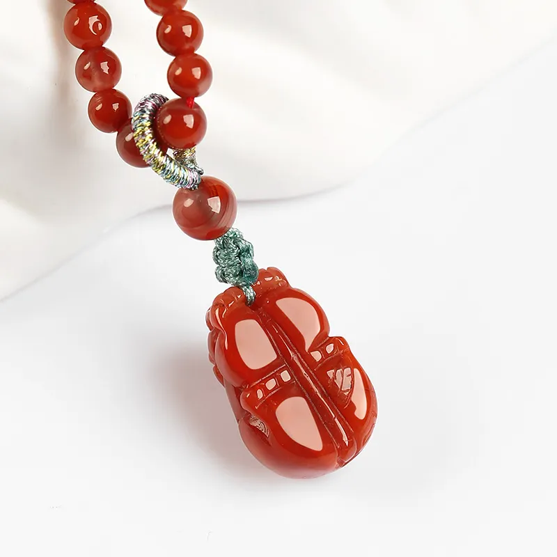 Phoenisess Southern Red Agate Necklaces Unisex-4