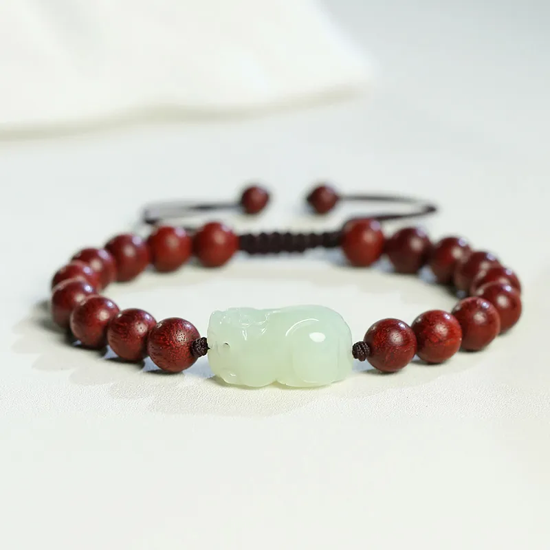 Phoenisess Hetian Jade Pale Greenish-White Jade Unisex-4