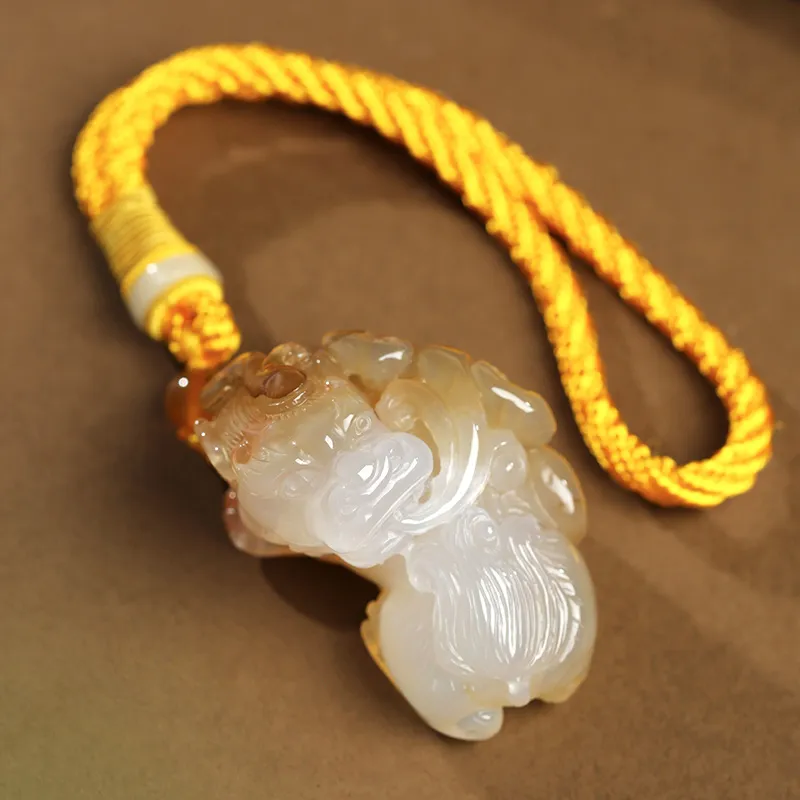 Phoenisess Chalcedony Jade Ornaments Unisex-3