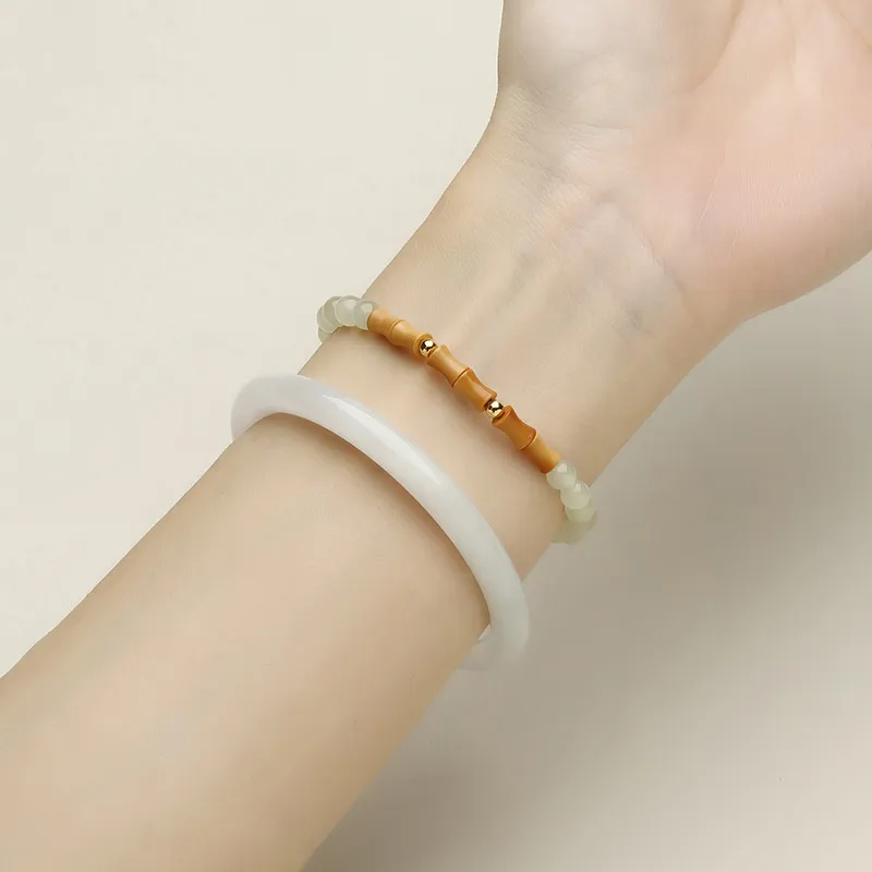 Phoenisess Hetian Jade Pale Greenish White Jade Women's-6
