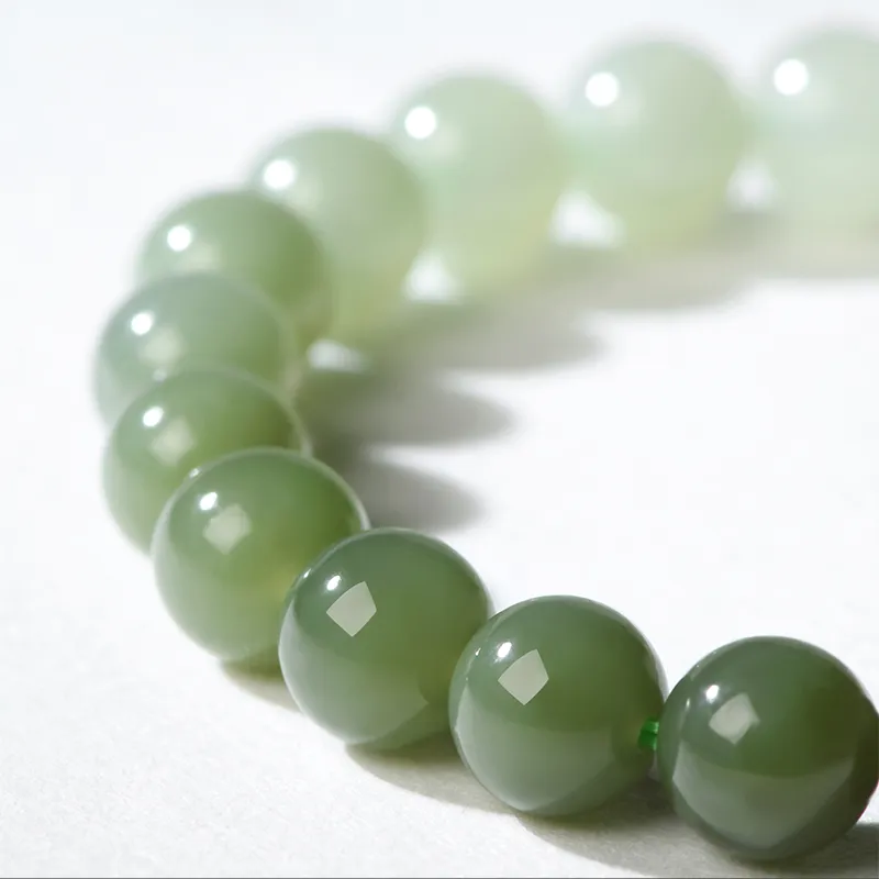 Phoenisess Bracelets Pale Greenish White Jade Women's-14