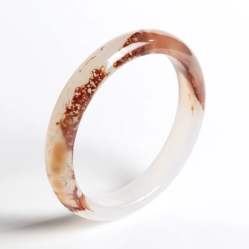 Phoenisess Natural Chalcedony Bangles Women's-1