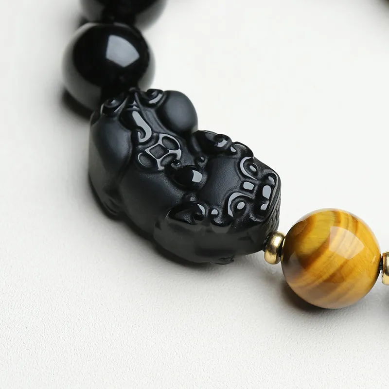 Phoenisess Obsidian Bracelets Unisex-12