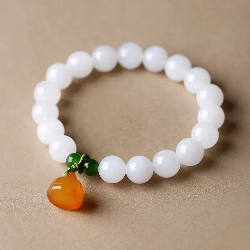 Phoenisess Golden Silk Jade Bracelets Women's-4