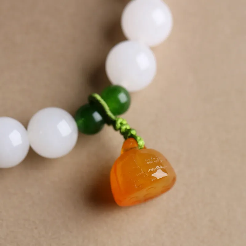 Phoenisess Golden Silk Jade Bracelets Women's-3