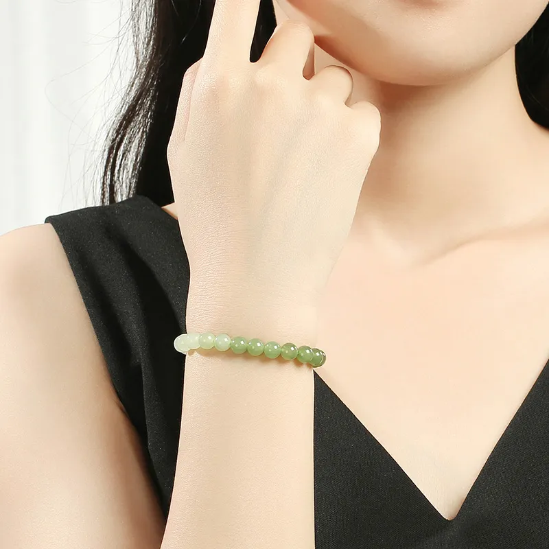 Phoenisess Bracelets Pale Greenish White Jade Women's-3