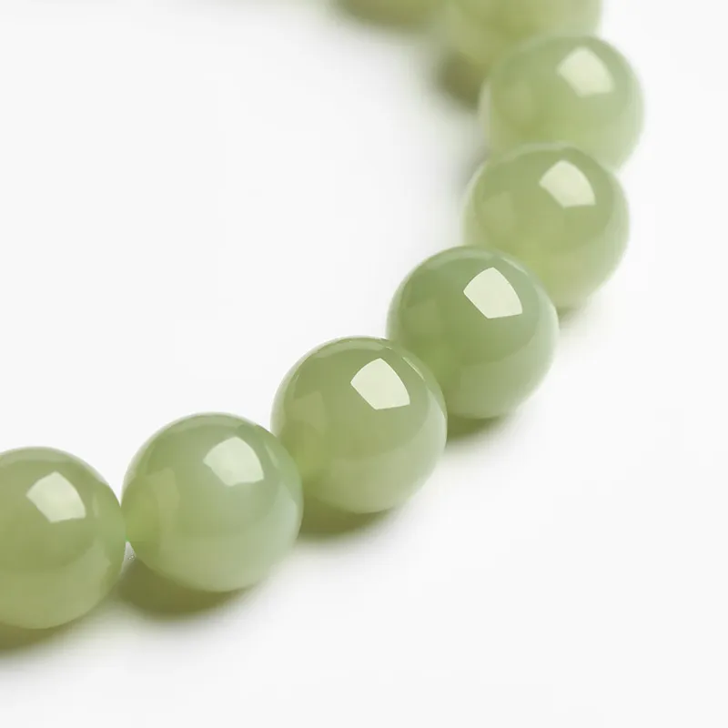 Phoenisess Bracelets Pale Greenish White Jade Unisex-5