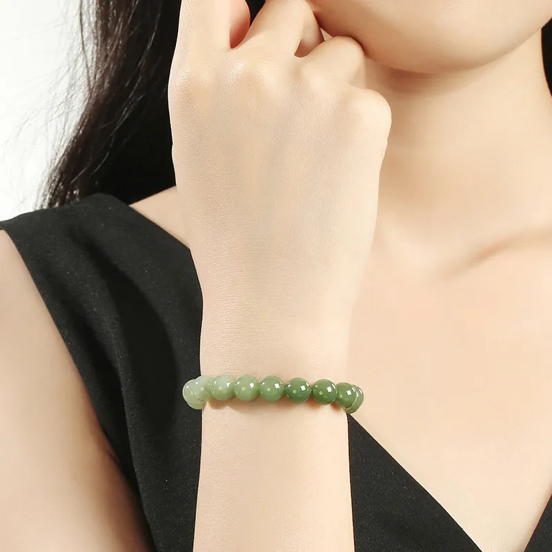 Phoenisess Bracelets Pale Greenish White Jade Women's-12