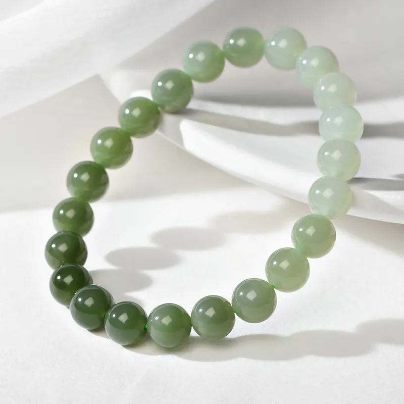 Phoenisess Bracelets Pale Greenish White Jade Women's-11