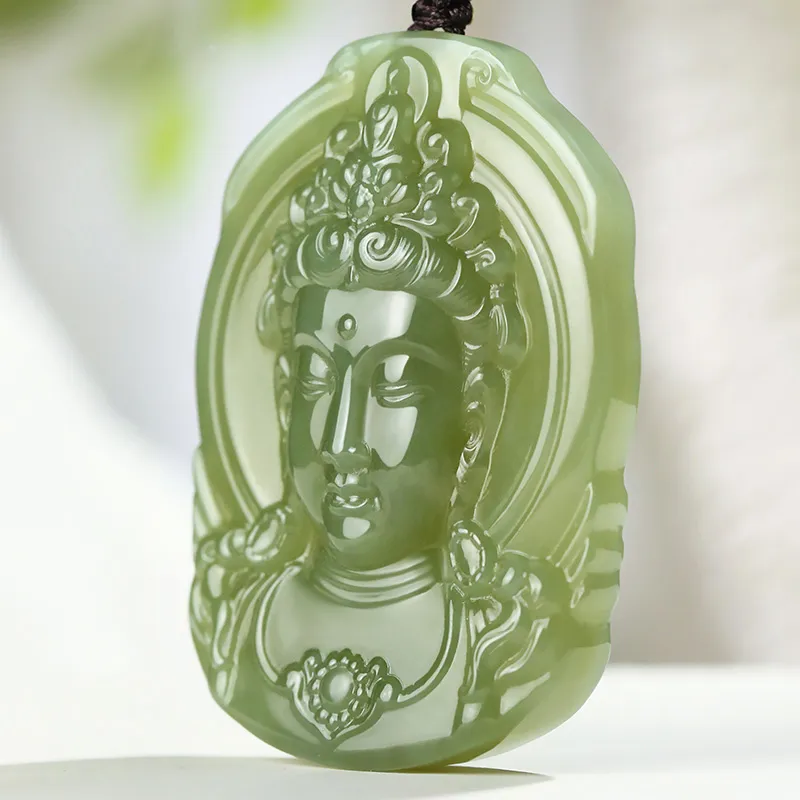 Phoenisess Hetian Jade Pale Greenish White Jade Men's-2
