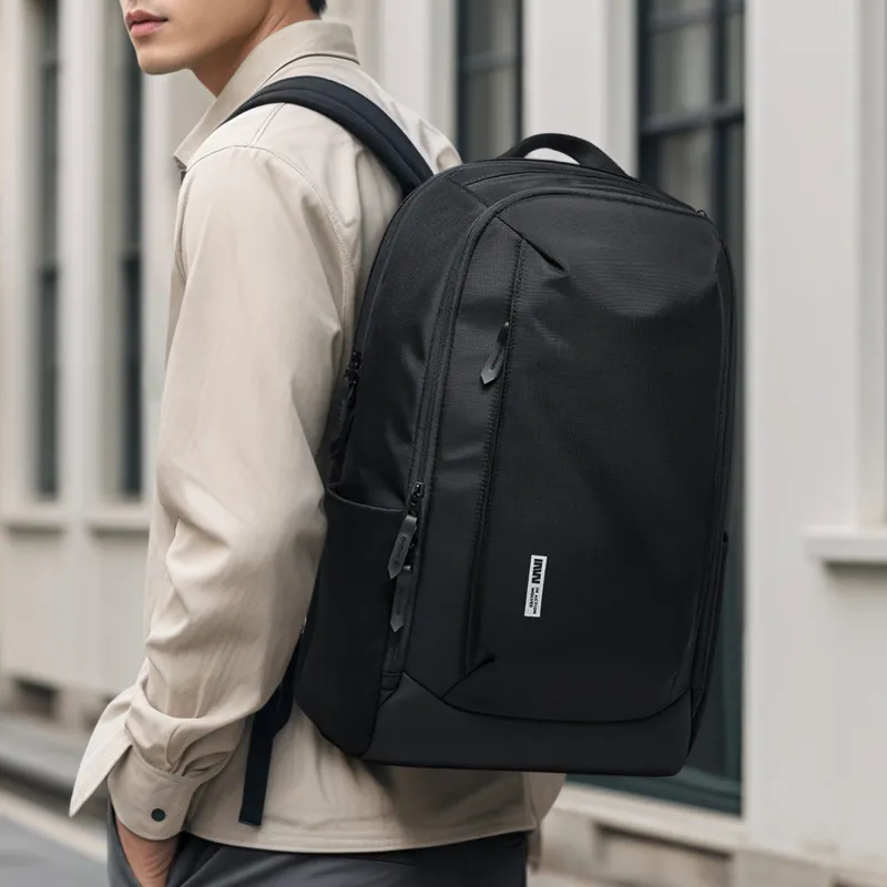 SEPTWOLVES Fabric Backpack QPL Unisex Black-5