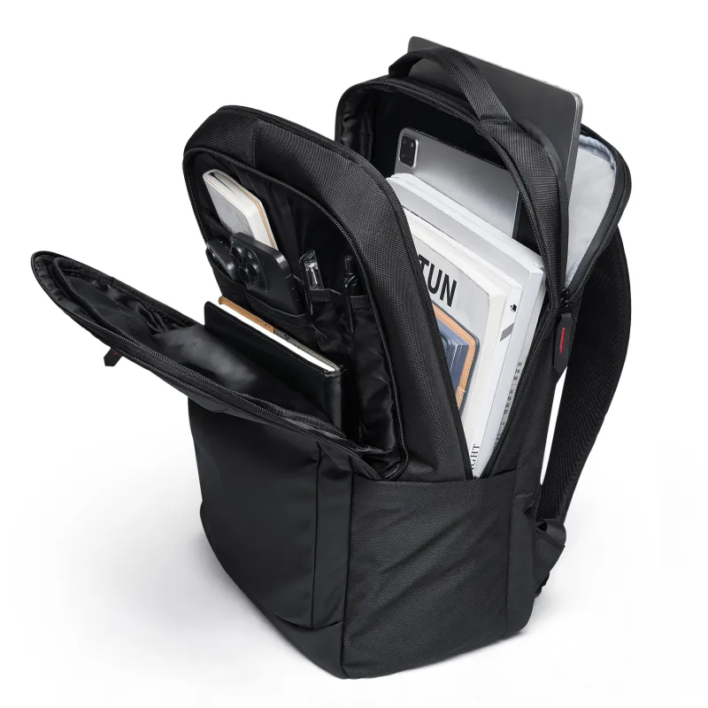 SEPTWOLVES Fabric Backpack Unisex Black-3
