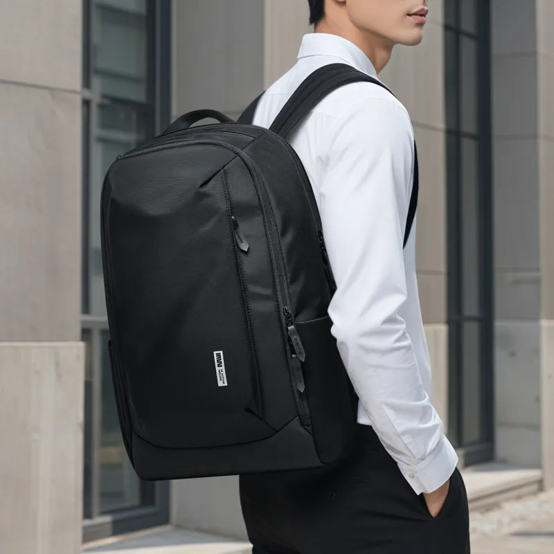 SEPTWOLVES Fabric Backpack QPL Unisex Black-6