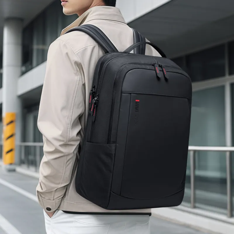 SEPTWOLVES Fabric Backpack Unisex Black-7