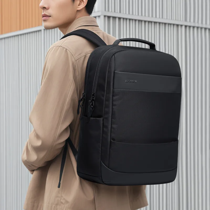 SEPTWOLVES Fabric Backpacks Laptop Bags Backpack Unisex Black-7