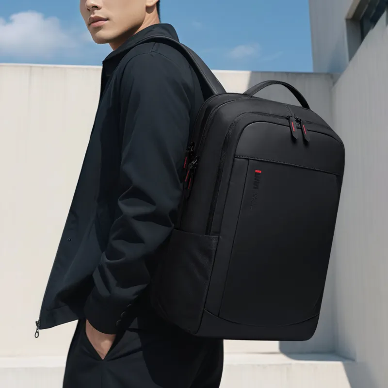SEPTWOLVES Fabric Backpack Unisex Black-5