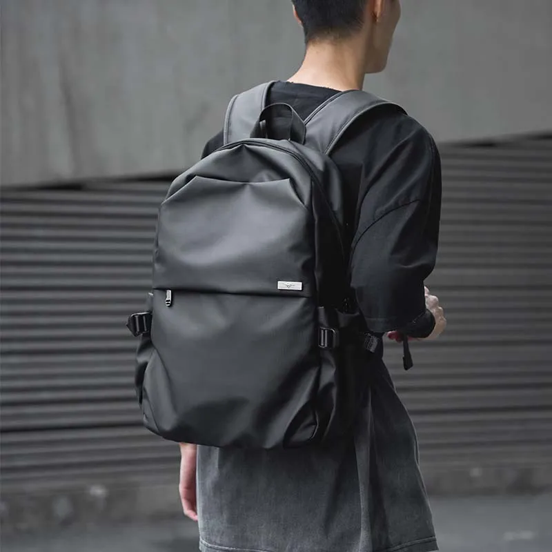 SEPTWOLVES Fabric QPL Student Backpack Laptop Bag Backpack Regular Unisex Black-4