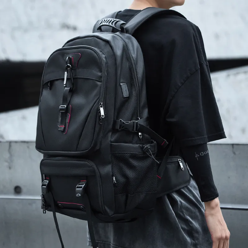 SEPTWOLVES Fabric 17.3 Inches Laptop Bag Backpack Travel Backpack QPL Regular Unisex Black-4