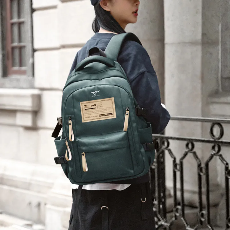 SEPTWOLVES Fabric Backpack QPL Regular Unisex Gray Blue-2