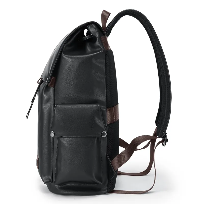 SEPTWOLVES PVC Polyvinyl Chloride Computer Backpack Business Large Capacity Backpack QPL Regular Unisex Black-2