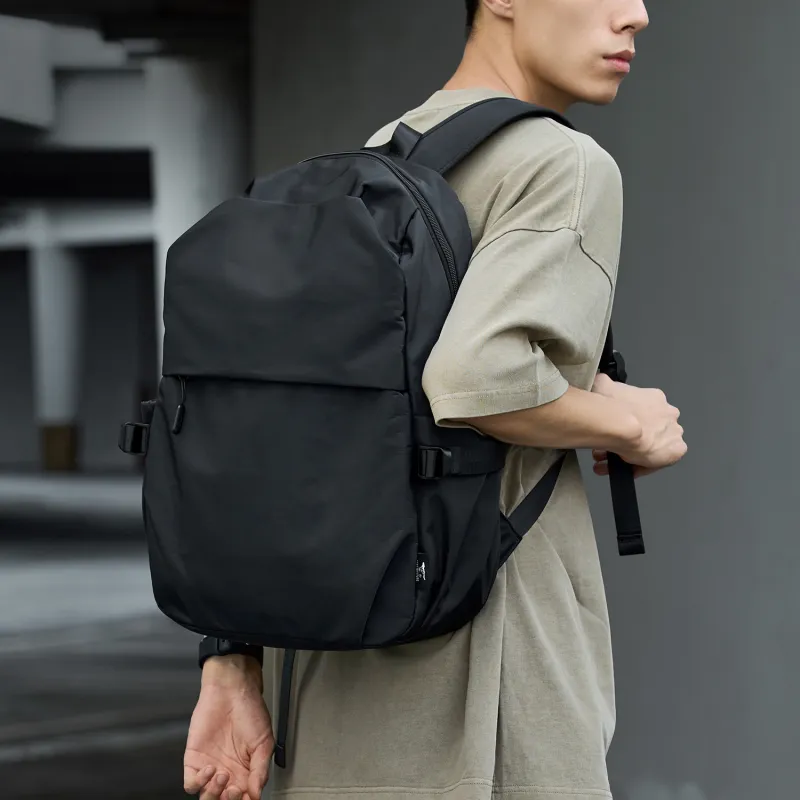 SEPTWOLVES Fabric QPL Student Backpack Laptop Bag Backpack Regular Unisex Black-9