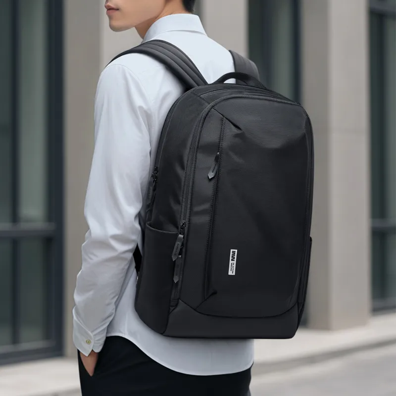 SEPTWOLVES Fabric Backpack QPL Unisex Black-7