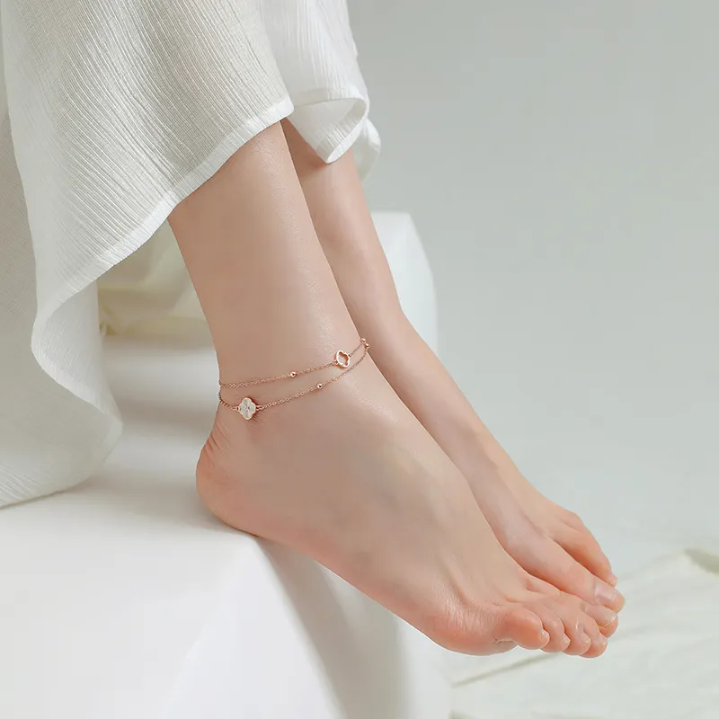 Fu Ru Ji 925 Sterling Silver Anklets Women's-4