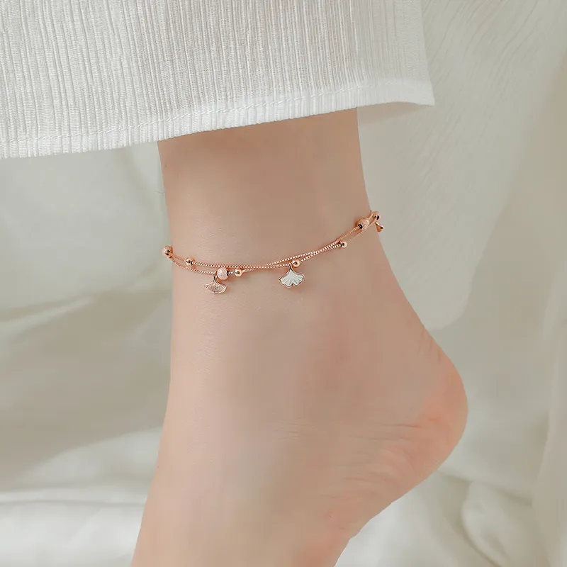 Fu Ru Ji 925 Sterling Silver Anklets Women's-4
