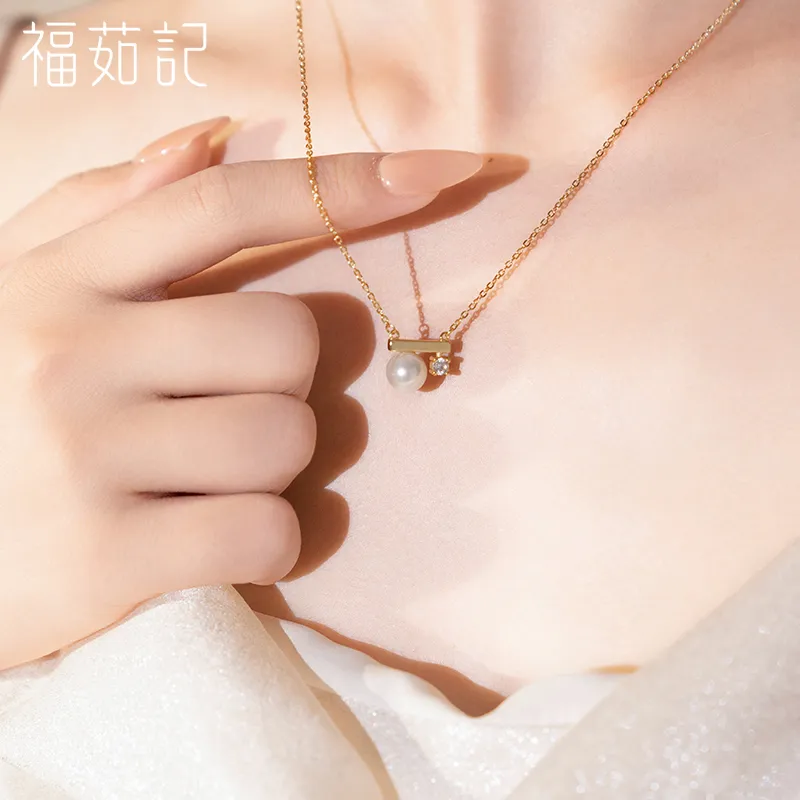 Fu Ru Ji 925 Sterling Silver, Shell Pearl Necklaces Women's-4