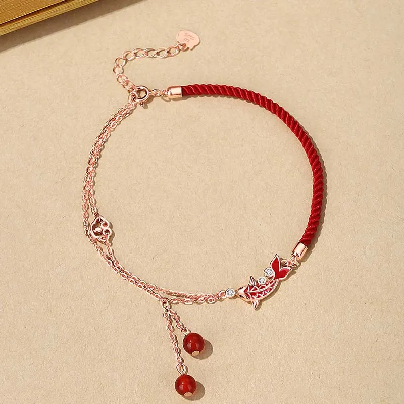 Fu Ru Ji S925 Silver Anklets Women's-2