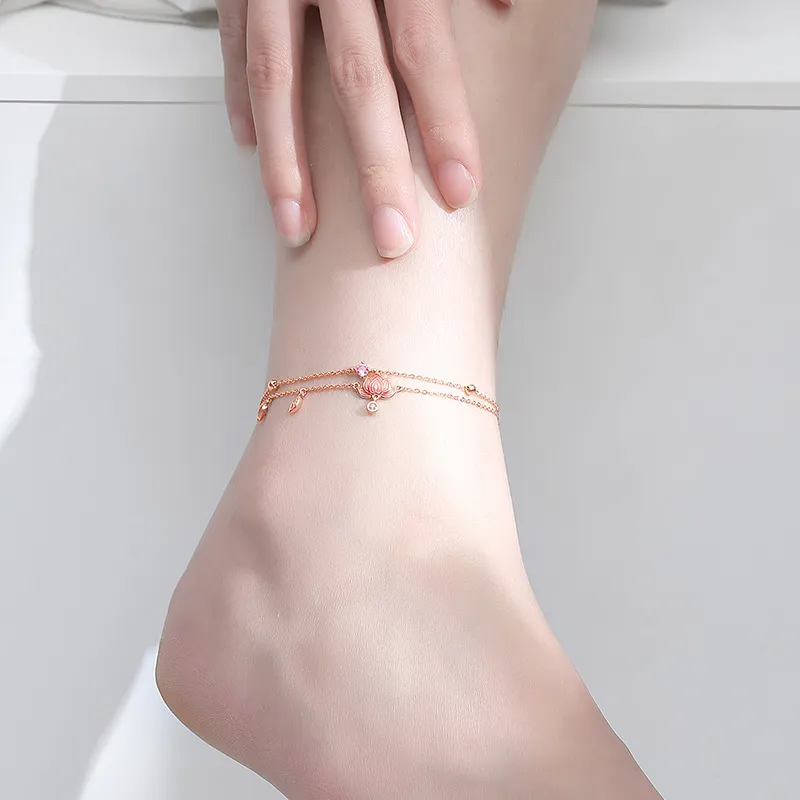 Fu Ru Ji 925 Sterling Silver Anklets Women's-3