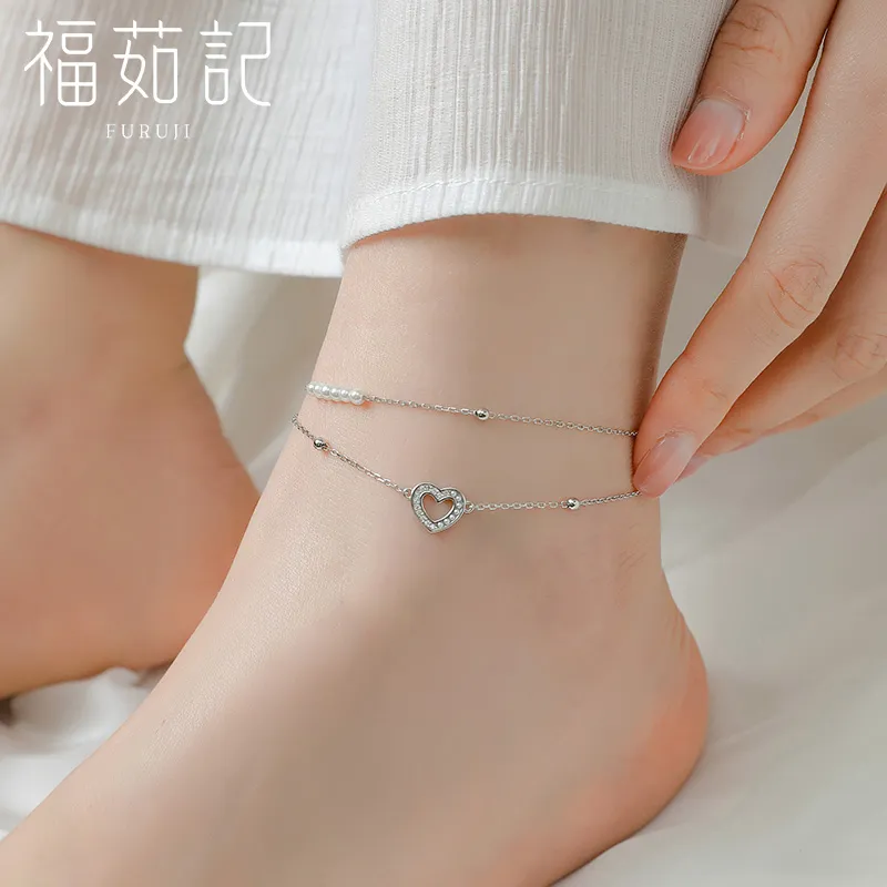 Fu Ru Ji 925 Sterling Silver Anklets Women's-6