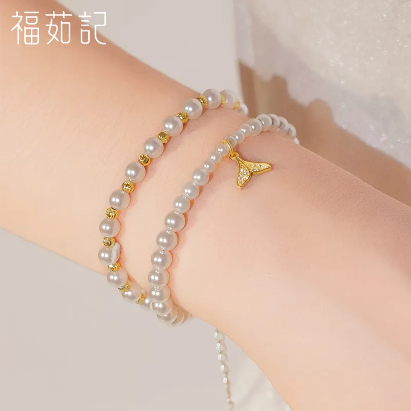 Fu Ru Ji 925 Sterling Silver Shiji Pearl Bracelets Women's-1