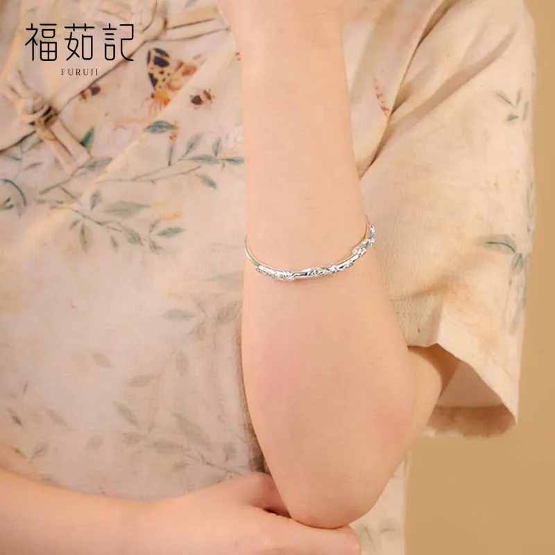 Fu Ru Ji S999 Fine Silver Bangles Women's-1