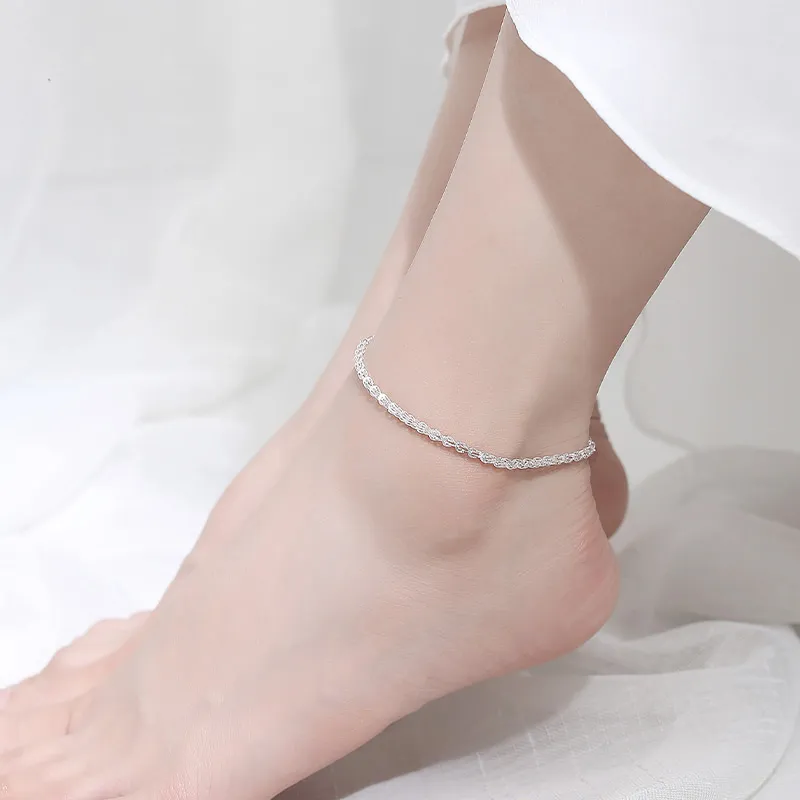 Fu Ru Ji 999 Fine Silver Anklets Women's-5