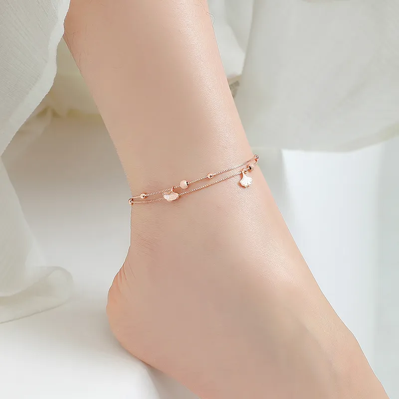 Fu Ru Ji 925 Sterling Silver Anklets Women's-5