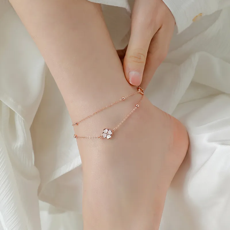 Fu Ru Ji 925 Sterling Silver Anklets Women's-5