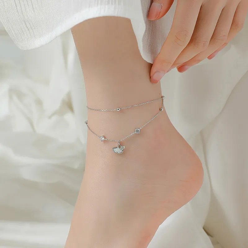 Fu Ru Ji 925 Sterling Silver Anklets Women's-4