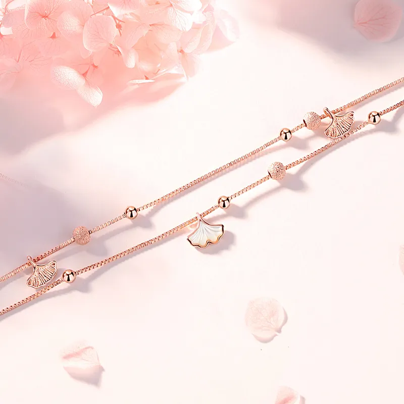 Fu Ru Ji 925 Sterling Silver Anklets Women's-3