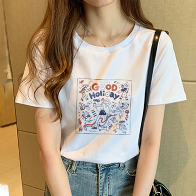 Weixi T Shirts Women's White-5