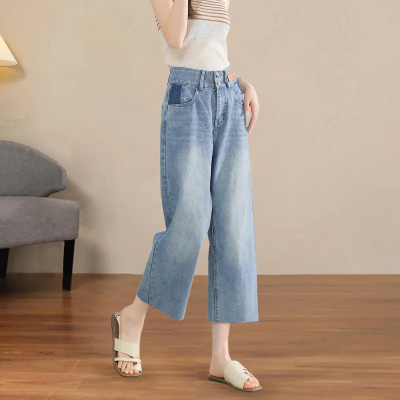 Weixi Jeans Women's Cool Tea Blue-7