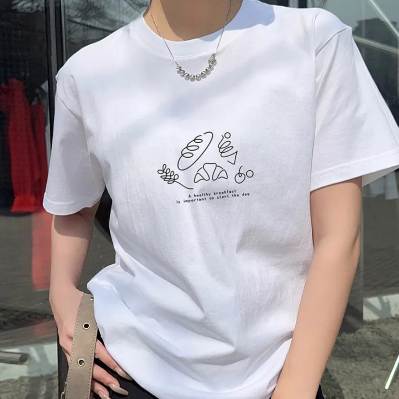 Weixi T Shirts Women's White-2
