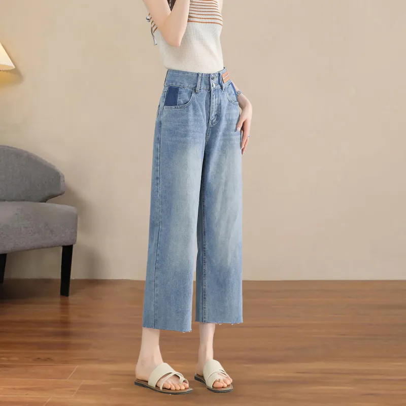 Weixi Jeans Women's Cool Tea Blue-5