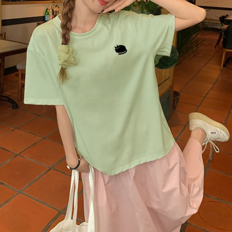 Weixi T Shirt Women's Light Pea Green-4