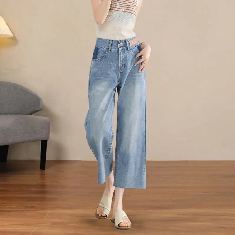 Weixi Jeans Women's Cool Tea Blue-9