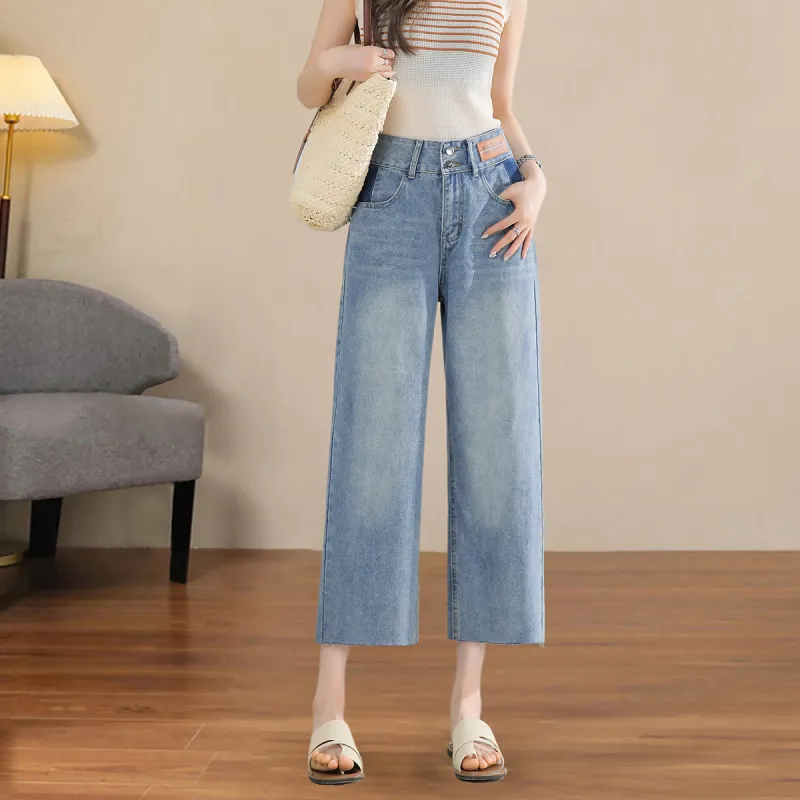 Weixi Jeans Women's Cool Tea Blue-3