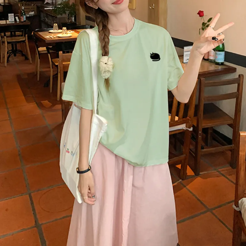 Weixi T Shirt Women's Light Pea Green-3