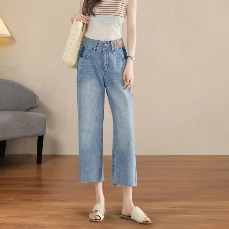 Weixi Jeans Women's Cool Tea Blue-2
